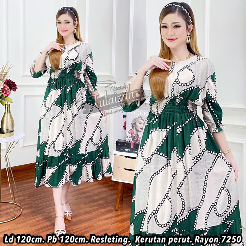 Fulaizah Assanty Dress Lengan 3/4 Daster Nyaman Bumil Busui Friendly