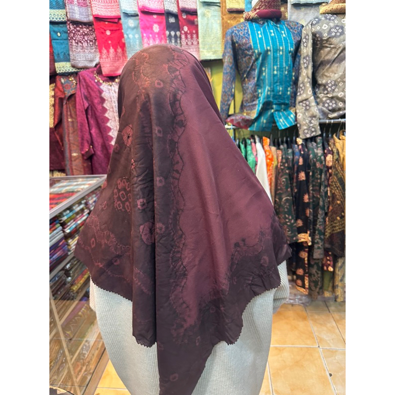 Jilbab Jumputan Segiempat Palembang