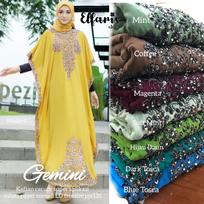 GEMINI KAFTAN WANITA TERBARU BY ELFARIS