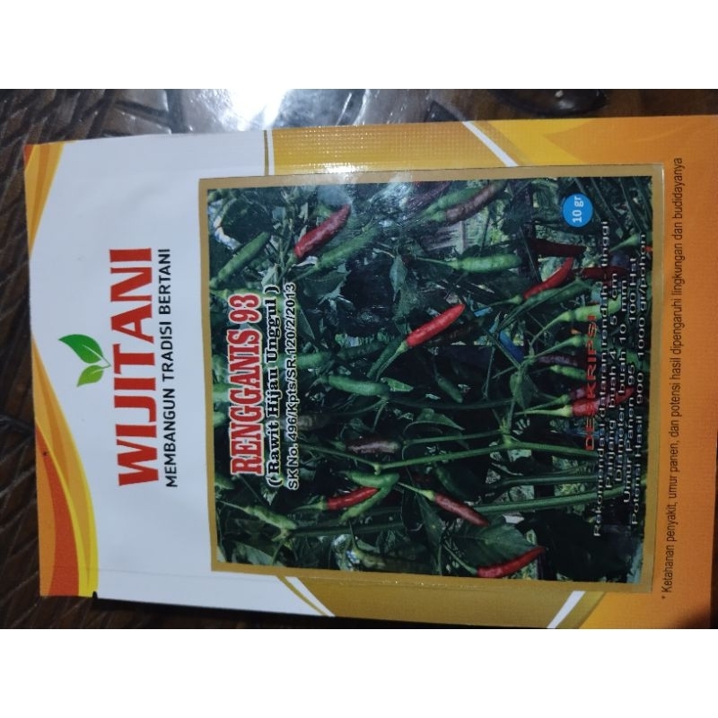 Benih Cabe Rawit Hijau RENGGANIS 93