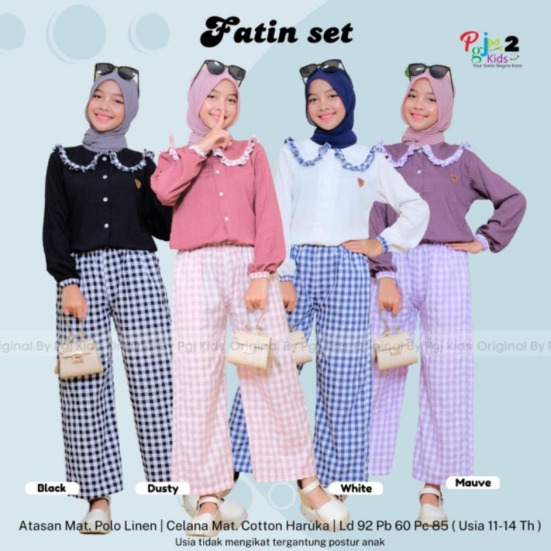 100% ORI Fatin daily set anak by PGJ Kids 2 / Ld 92 Pjc 85