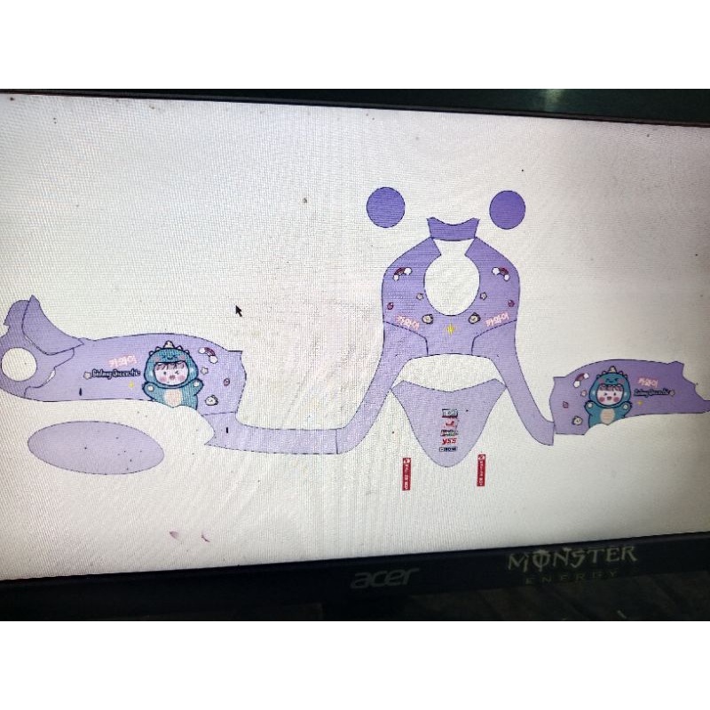 decal stiker honda scoopy full body bahan hologram old