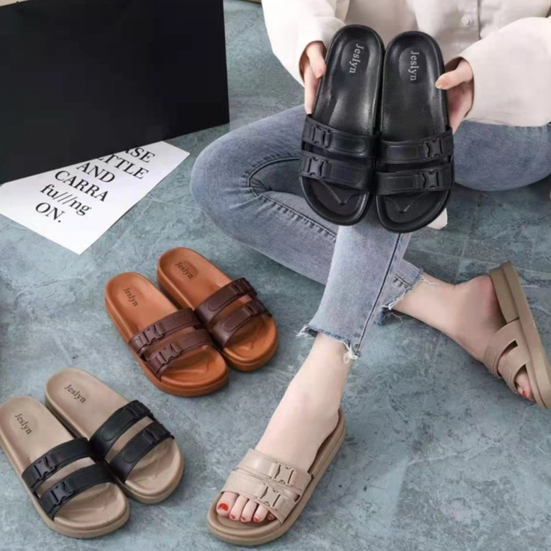 Sandal Jelly Import Gesver Ban Dua 1888 - 2 / Sendal Wanita Karet / Sandal Wanita Sandal Selop Wanita Import Sandal ban dua trendy nyaman Kekinian