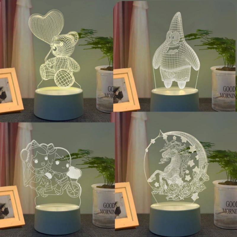 LAMPU TIDUR AESTHETIC 3D / LAMPU HIASAN KAMAR TIDUR 3D