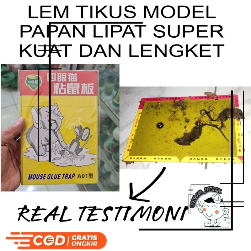

Lem tikus papan trap cap gajah jebakan lem tikus cap gajah asli import
