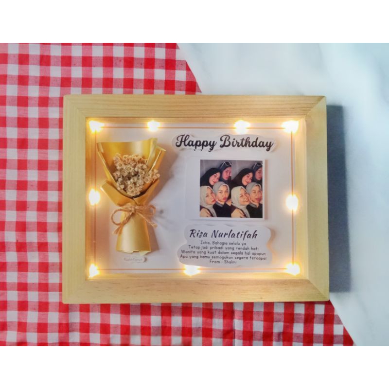 FRAME 3D  ULANGTAHUN/ HADIAH ULANGTAHUN TAHUN/ BINGKAI ANNIVERSARY/BINGKAII CUSTOM/BINGKAI 3D ESTETI