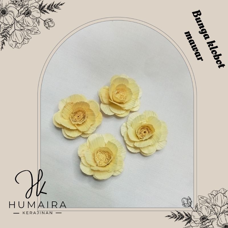 Bunga klobot jagung peony | bunga kulit jagung mawar natural bleaching | bunga bahan mahar