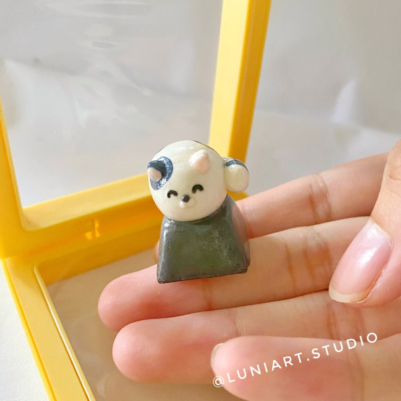 Artisan Keycap Air Dry Clay Handmade  | Keycaps R4 | Cute Cat Keycap Mechanical Keyboard | Accessori