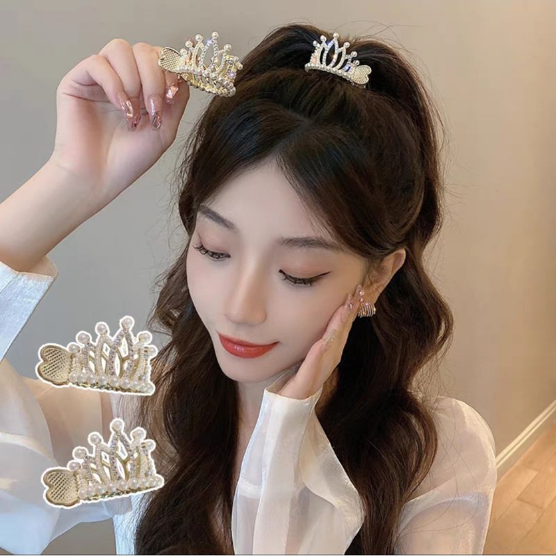 Jepit Rambut Ponytail Doff 4.8cm Model Mahkota Jepitan Rambut Elegan Impor Jedai Korea Irregular Hair Clip Crown Fixed Artifact Ponytail Buckle Hairpin Catch Clip