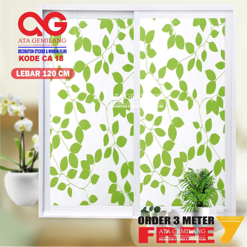 Stiker Kaca Jendela Rumah Lebar 122cm/Stiker Jendela/Sticker Kaca Jendela Rumah Premium/Stiker Kaca/