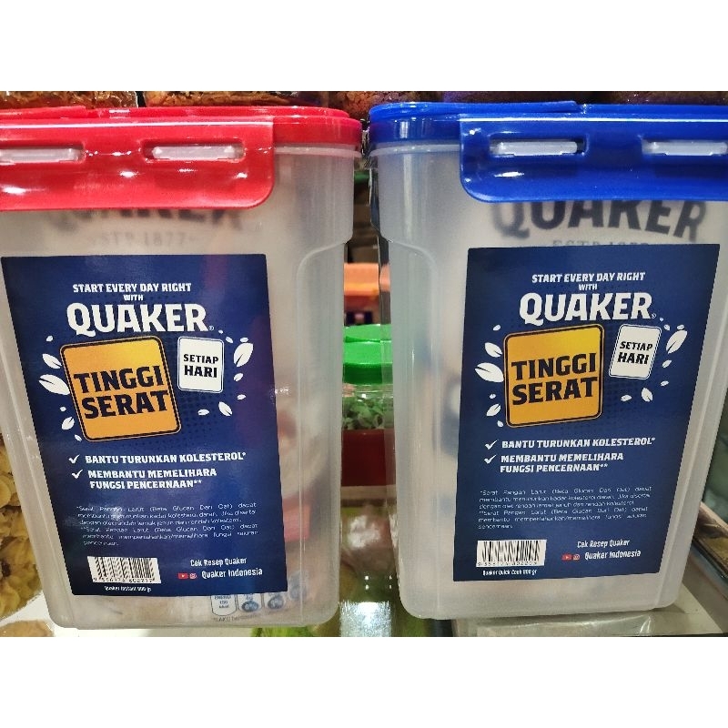 

Quaker kontainer 800gram exp 2024 kontainer ready nya warna merah and biru