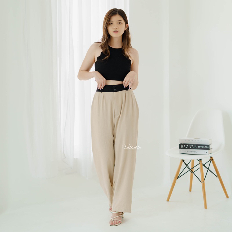 Lady Highwaist Loose Pants Valiable (M-XXL)