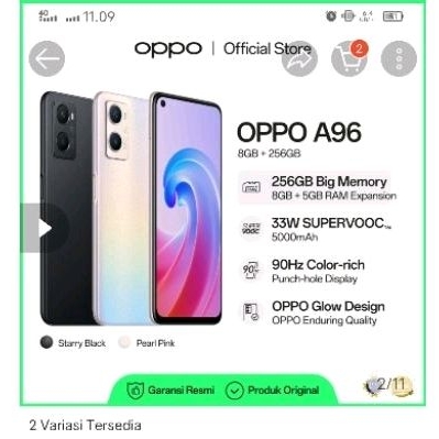 OPPO A96 second like new