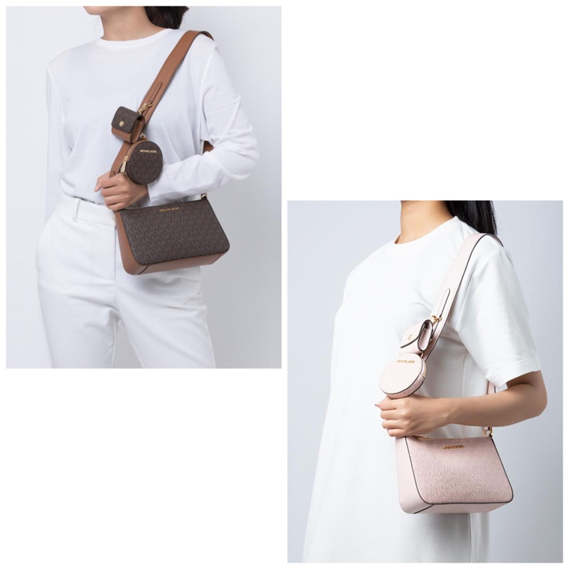 MK jet set travel sign small crossbody With Tech Attached