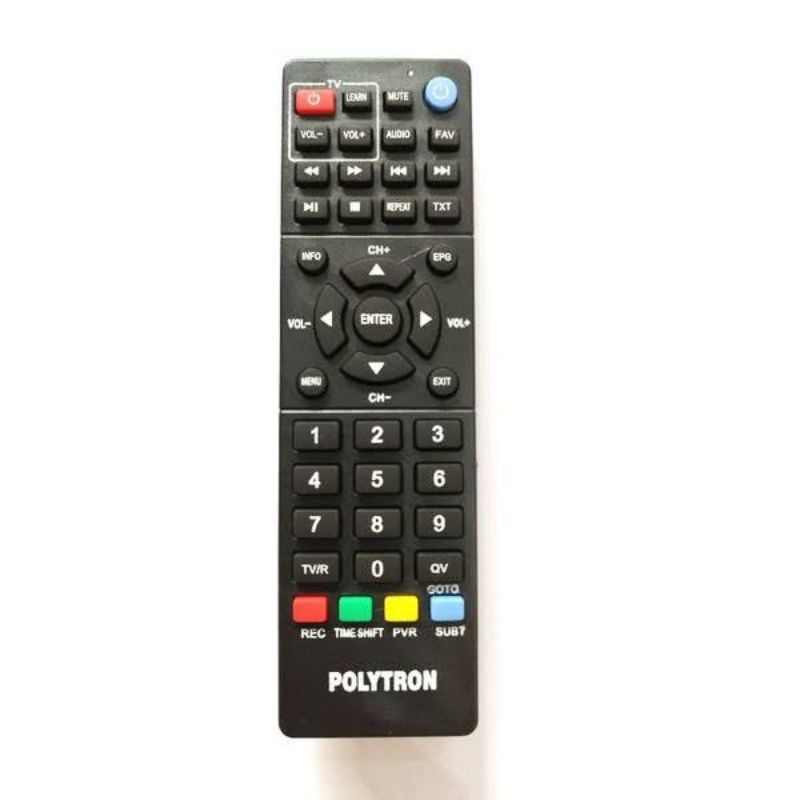 Remote Set Top Box Polytron Original STB PDVT2 + Bonus Baterai