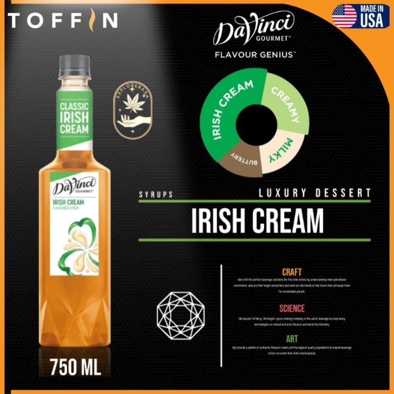 Davinci syrup rasa Irish cream 750ml