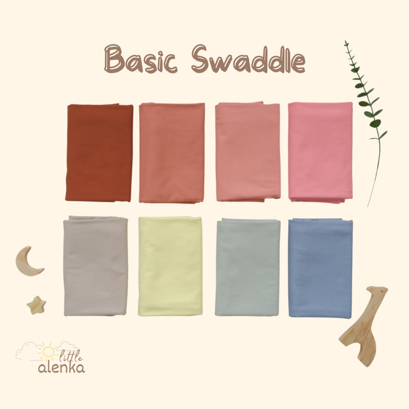 Alenka - Basic Swaddle Set (Bedong Bayi Polos)