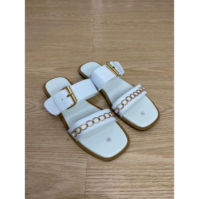 SANDAL FLATS AMANDA GESPER RANTAI/Sandal wanita / sandal murah