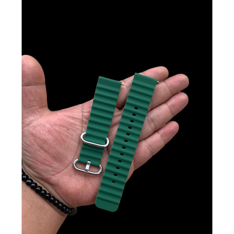 Strap Tali Jam Tangan Silicon new model Smart watch 22mm hijau