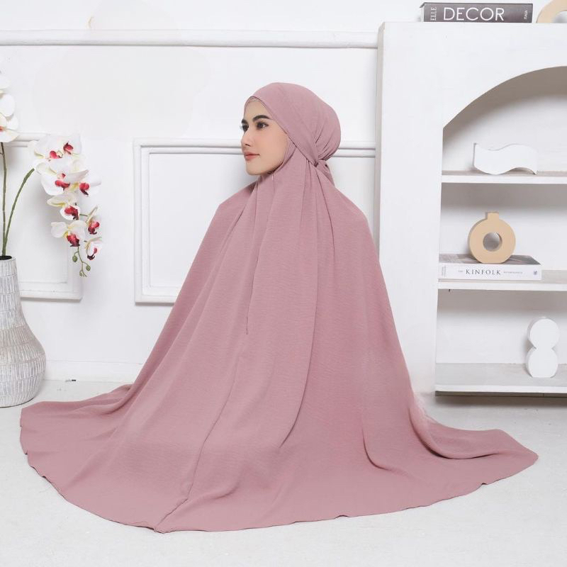 Tamstore Mukena Dewasa Crinkle Polos 3 in 1 Balqis