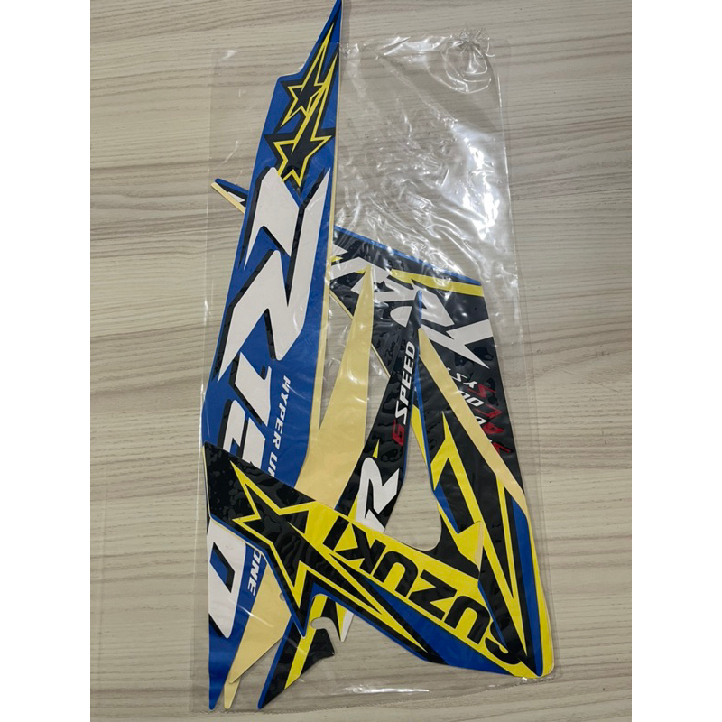 STIKER STRIPING MOTOR SATRIA FU FACELIFT RAIDER 2013 2014 2015 BIRU