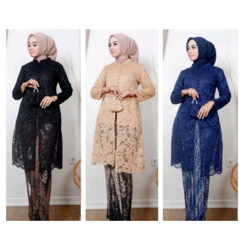 SET BROKAT KANCING 1000/KEBAYA KANCING DEPAN/KEBAYA BROKAT/KEBAYA MODERN