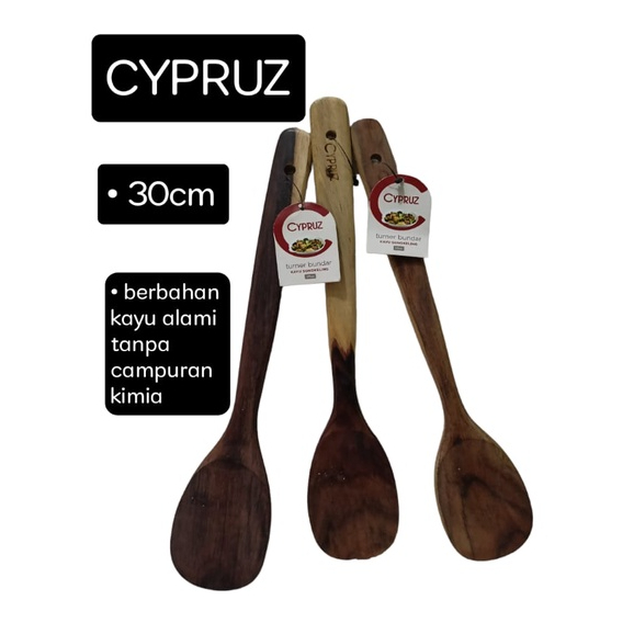 SPATULA KAYU / CYPRUZ TURNER BULAT