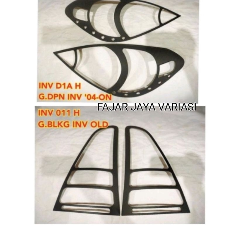GARNISH LAMPU INNOVA 2005-2011 HITAM COVER LAMPU INNOVA 2005