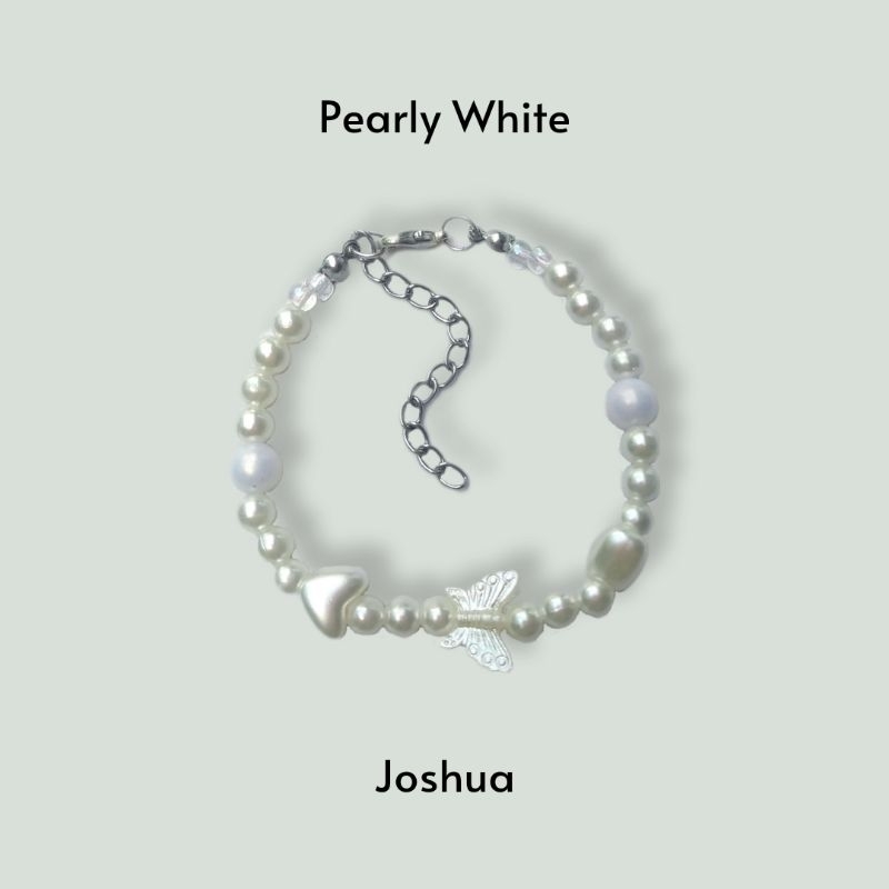 Pearly White | Joshua Inspired Bracelet | Gelang Manik Seventeen