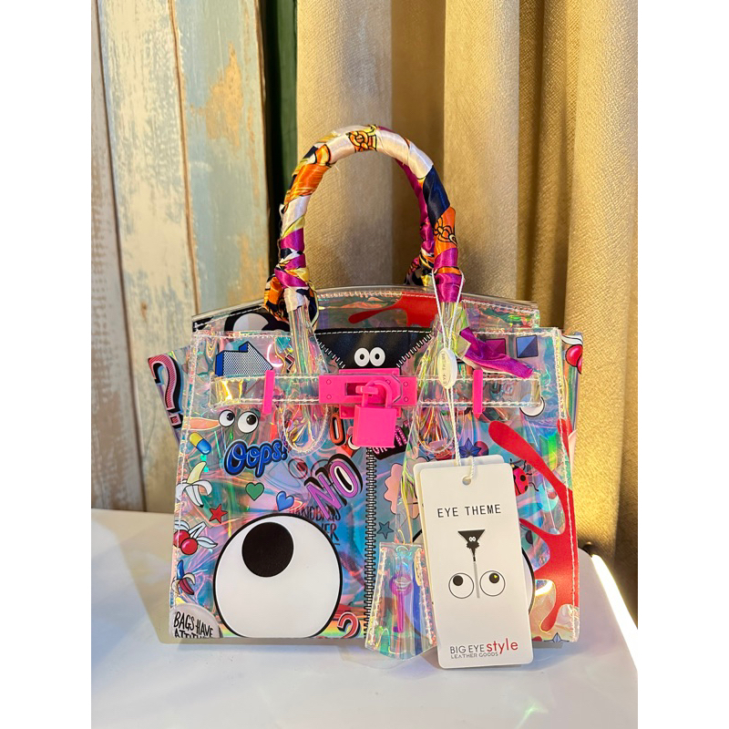 NEWWW WITH TAG TAS HOLOGRAM HUER EYE BAG VIRAL (SMALL SIZE)