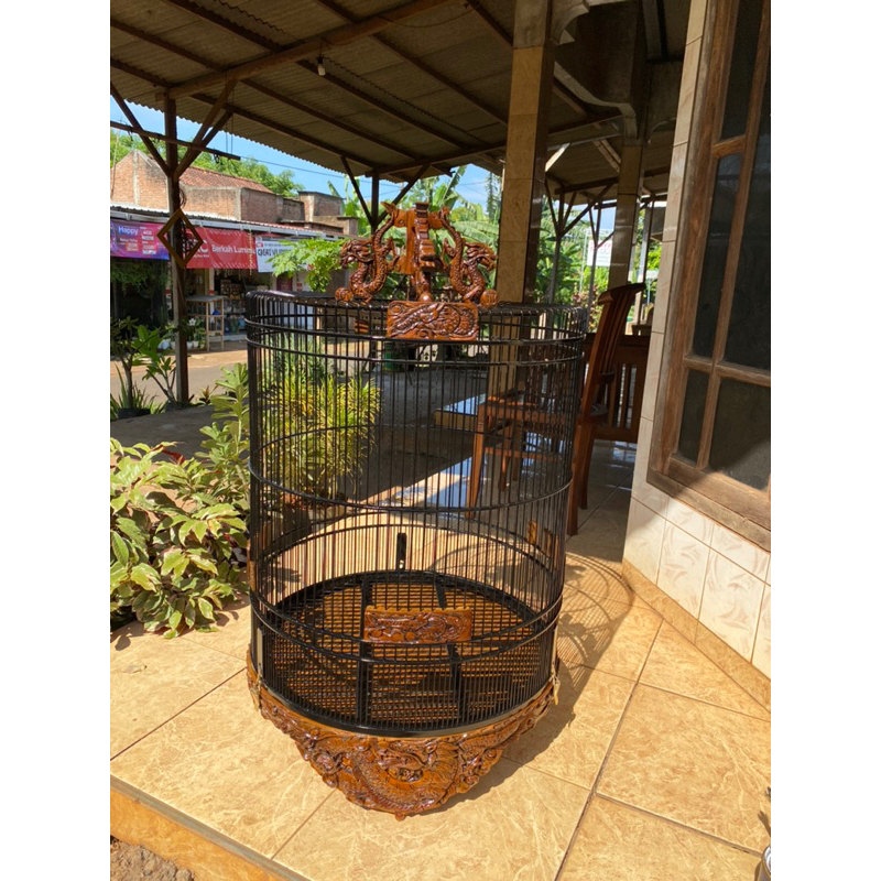 sangkar murai batu ukiran naga