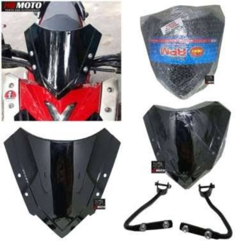 VISOR + DUDUKAN UNTUK MOTOR X-RIDE, BEAT STREET, MODEL LANCIP