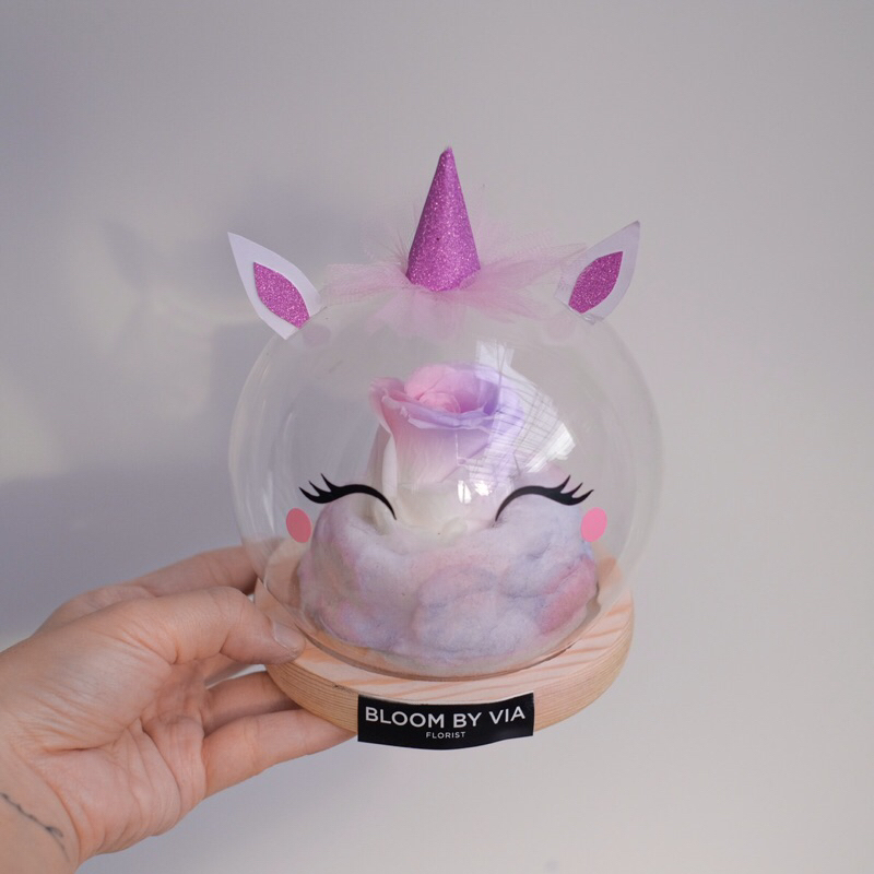 unicorn dome / glass dome / flower dome / preserved dome