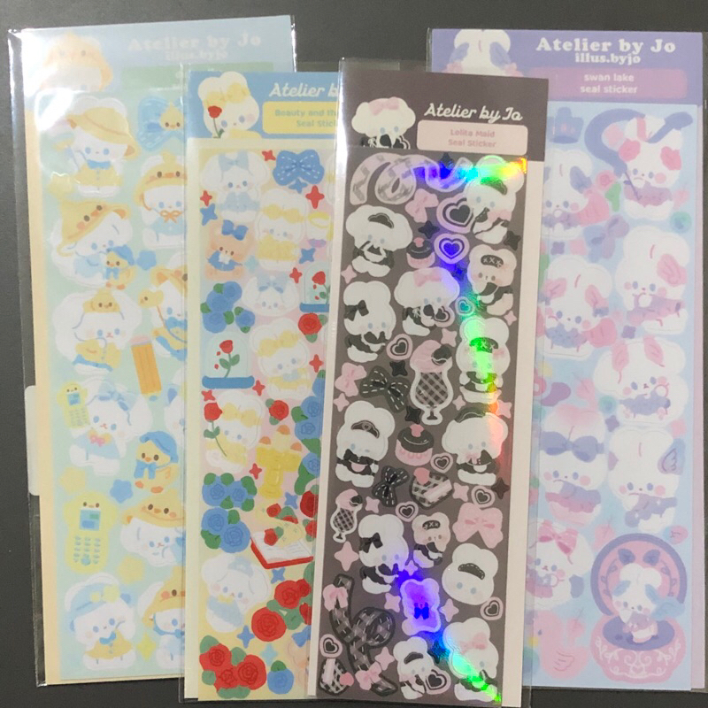 

illusbyjo atelier by jo deco sticker beauty and the beast, swan lake, ducky hat, lolita maid korea polco deco