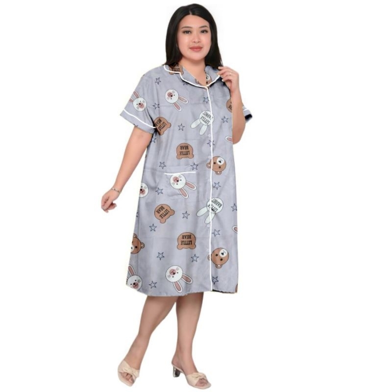 daster piyama jumbo/atasan jumbo katun/baju tidur daster jumbo/baju daster jumbo kekinian