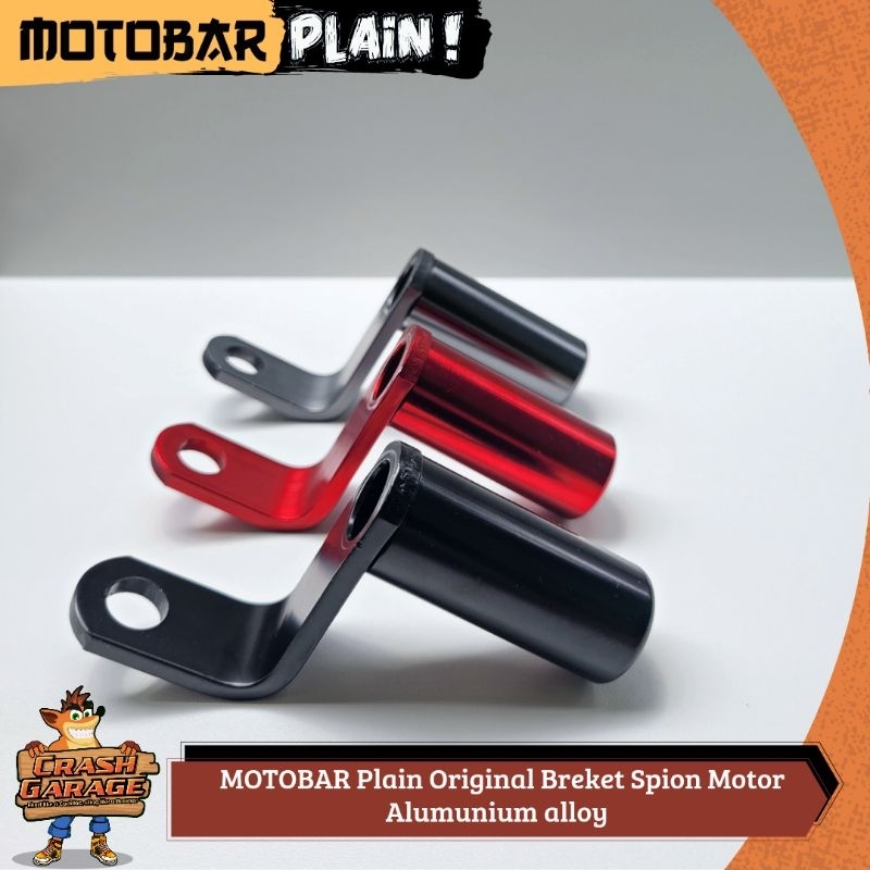 Breket Bracket Spion Motobar Plain Alumunium Alloy Holder Hp Dudukan Lampu Tembak Gopro di Spion Motor