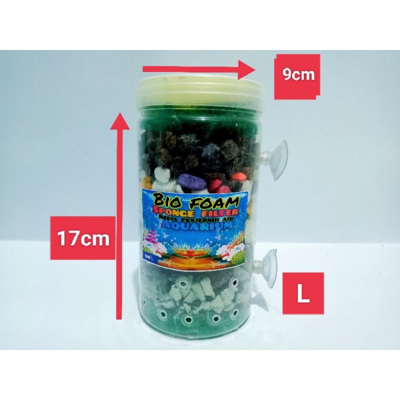 BIO FOAM POMPA AIR/POWER HEAD SPONGE FILTER PENJERNIH AIR AQUARIUM