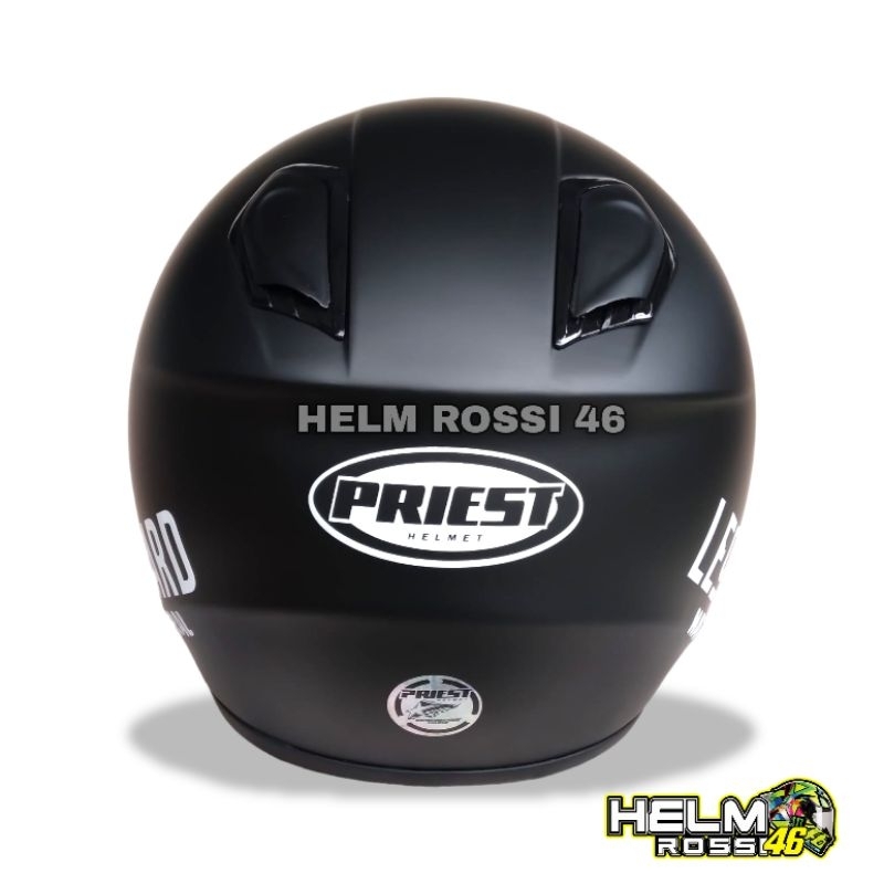 Helm Kyoto Priest Osaka LEOPARD HITAM DOFF Solid - Visor Venom Original Free Box Packing