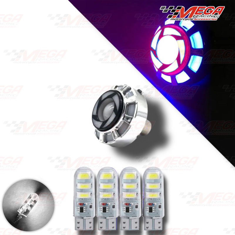 Paket Lampu Motor Lampu Stop Projie Running Plus 4pcs Sen Jelly Kedip/Flash