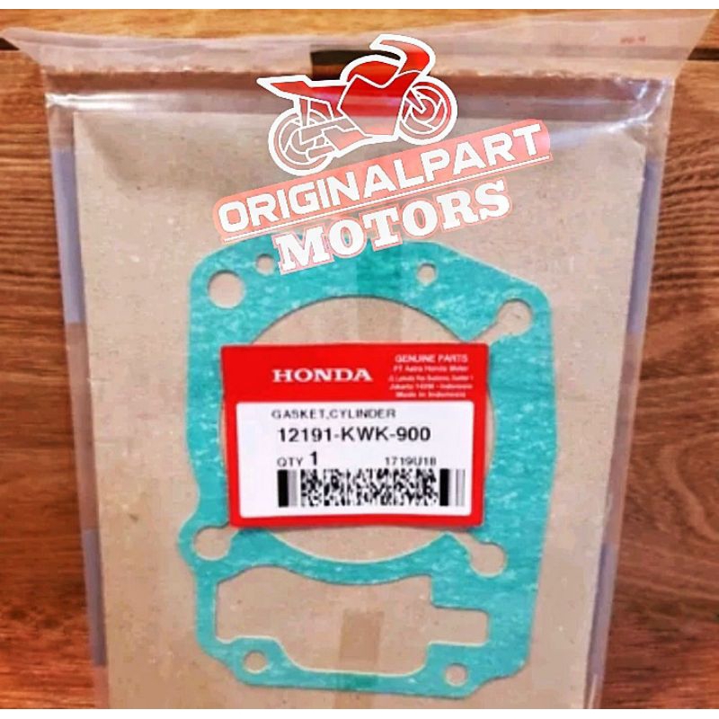 Gasket Cylinder CRF150L Karet Perpak Paking Mesin CRF 150L K84 12191KWK900 Originalpart