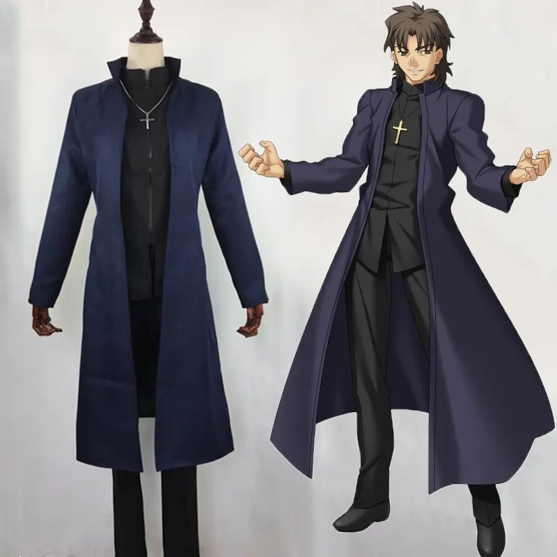 anime fate stay night cosplay costumes kotomine kirei cosplay costume halloween carnaval party FGO premium