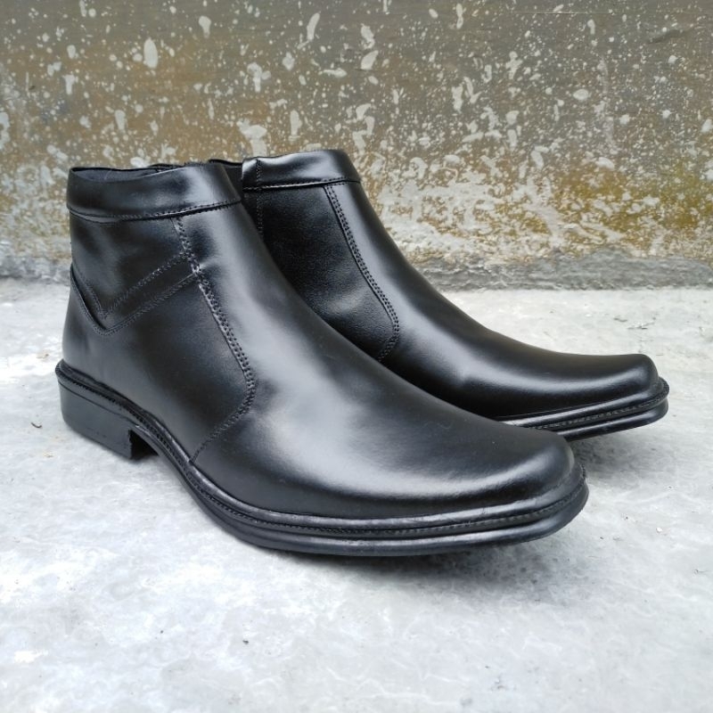 SEPATU BOOTS PRIA PDH KULIT ASLI