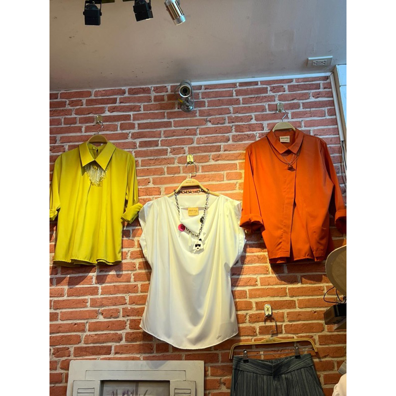 kemeja blouse messi shop bkk bangkok putih tengah