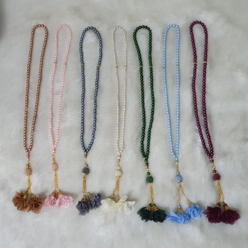 TASBIH MUTIARA TURKI | TASBIH DUA MAWAR