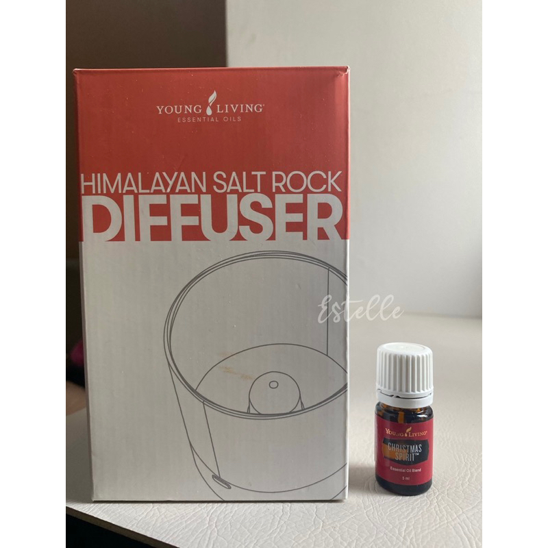 HIMALAYAN SALT ROCK DIFFUSER + (NEW) 1 PCS CHRISTMAS SPIRIT OIL 5Ml YL ORIGINAL