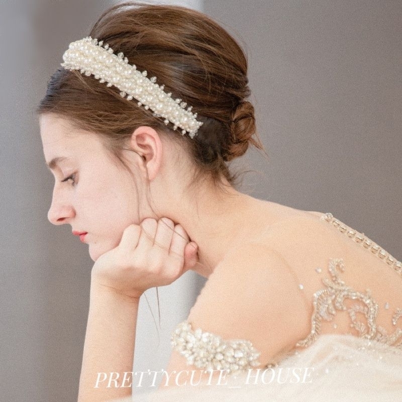 PCH BANDO PENGANTIN / BANDO BRIDESMAID KRISTAL MUTIARA HANDMADE