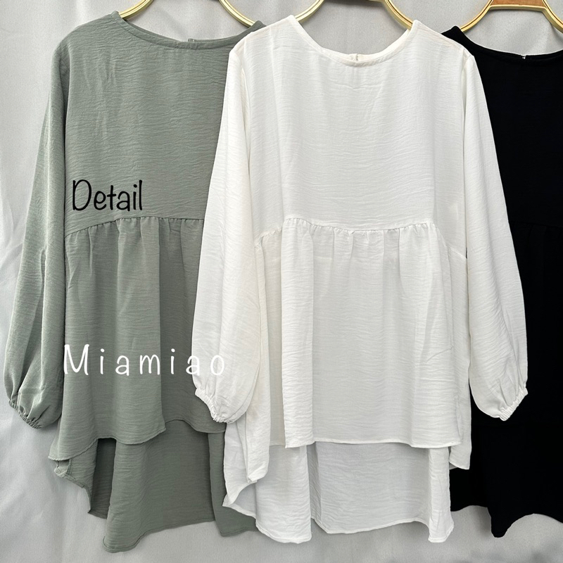 Blouse Crinkle premium / Atasan Blouse Wanita Lengan Panjang