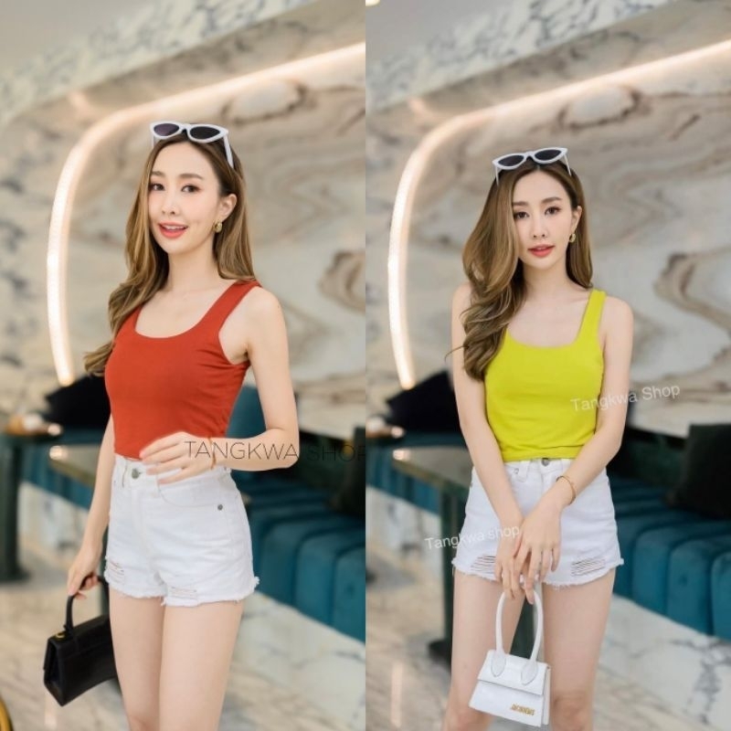 TANKTOP SQUARE TANGKWA FASHION WANITA IMPORT BANGKOK CODE T2