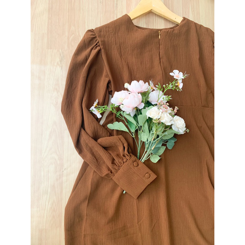 Bilqis Dress Crinkle Airflow Premium Gamis Abaya Handsqob Id Pasti Ori