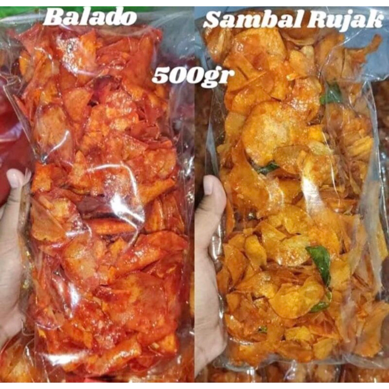 

KRIPIK SINGKONG RUJAK 500 GR / KRIPIK SINKONG PEDAS